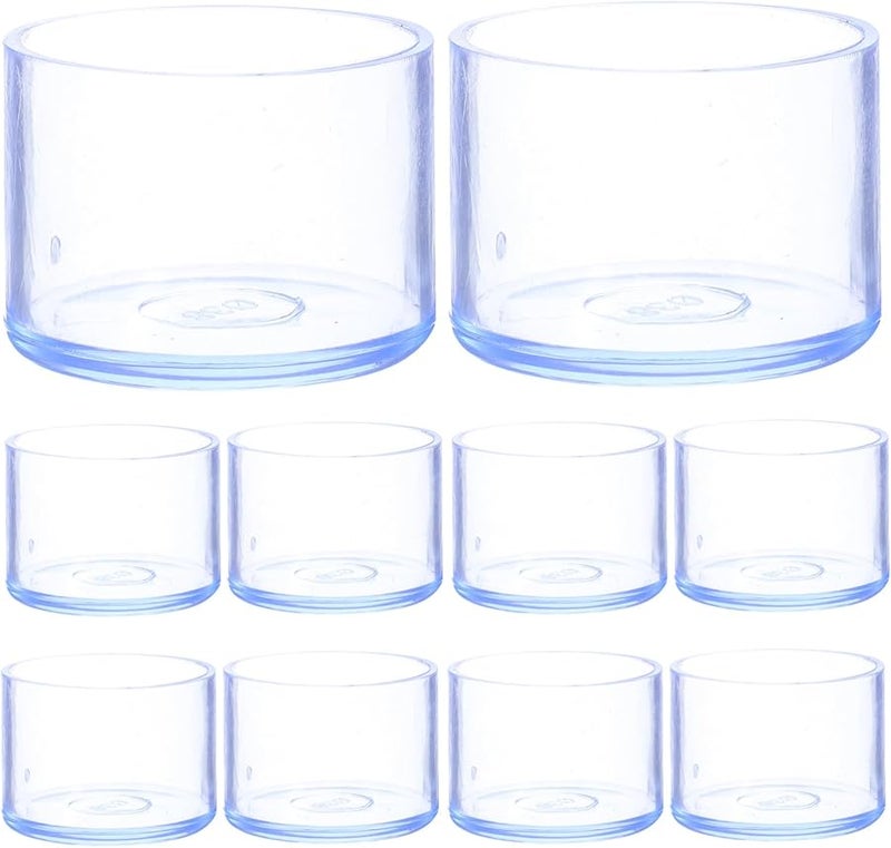 Veemoon 10 Pack Thickened PVC Round Stool Leg Protectors For Hardwood Floor Protection - Image 1